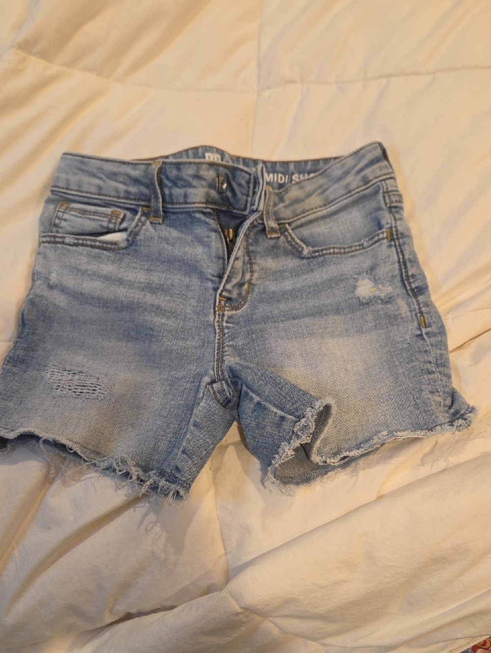 Gap Girls 8 Midi Denim Shorts